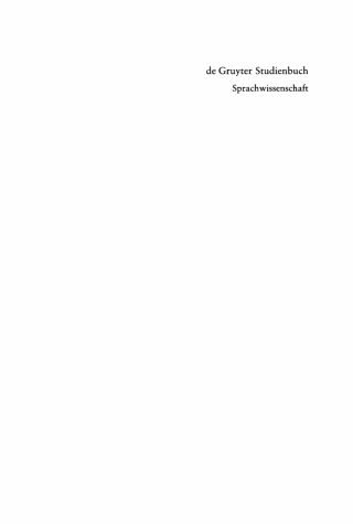 Imagen de portada: Sprachwissenschaft 1st edition 9783110155297