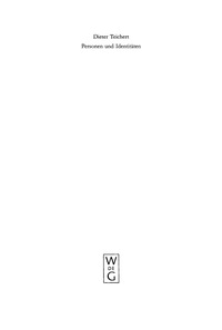 Omslagafbeelding: Personen und Identitäten 1st edition 9783110164053