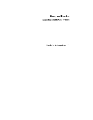 Imagen de portada: Theory and Practice 1st edition 9789027979582