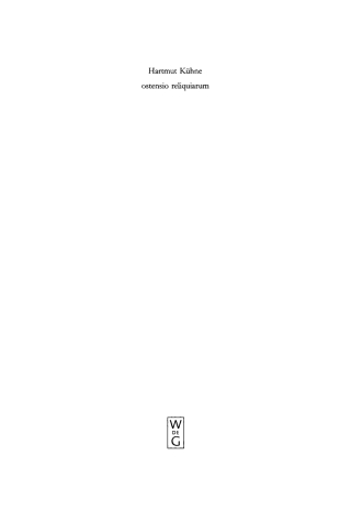 Cover image: Ostensio reliquiarum 1st edition 9783110165692