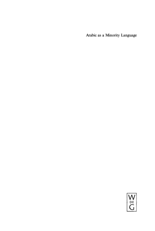 表紙画像: Arabic as a Minority Language 1st edition 9783110165784