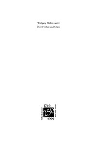 Omslagafbeelding: Über Freiheit und Chaos 1st edition 9783110134520