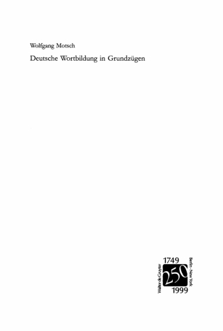 Immagine di copertina: Deutsche Wortbildung in Grundzügen 1st edition 9783110163223