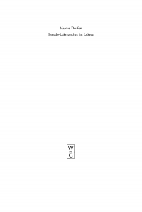 Titelbild: Pseudo-Lukrezisches im Lukrez 1st edition 9783110150469