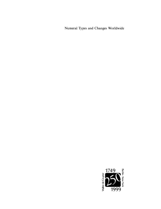 Titelbild: Numeral Types and Changes Worldwide 1st edition 9783110161137