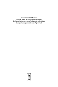 Imagen de portada: Noyau et enjeux de l’eschatologie paulinienne: De l’apocalyptique juive et de l’eschatologie hellénistique dans quelques argumentations de l’Apôtre Paul 1st edition 9783110153873