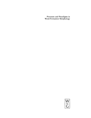 Cover image: Process and Paradigms in Word-Formation Morphology 1st edition 9783110168679