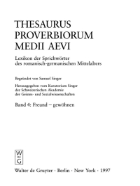 Omslagafbeelding: Freund - gewöhnen 1st edition 9783110152029