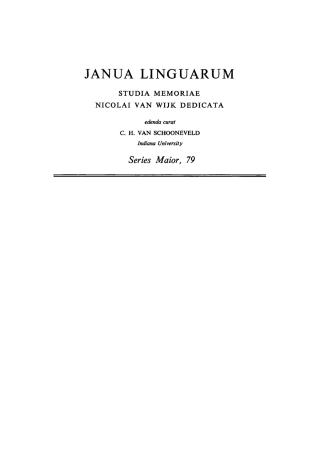 Imagen de portada: Linguistic Method 1st edition 9789027977670