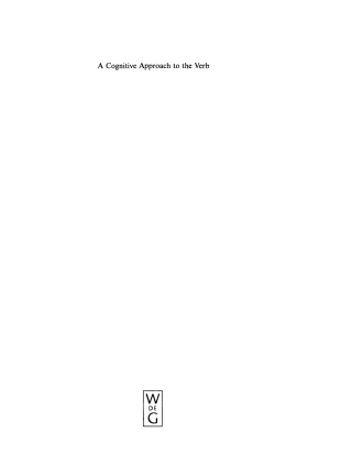 Cover image: A Cognitive Approach to the Verb 1st edition 9783110170313