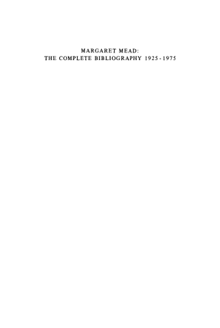 Imagen de portada: Margaret Mead 1st edition 9789027930262