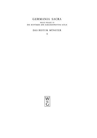 Cover image: Die Bistümer der Kirchenprovinz Köln. Das Bistum Münster 6. Das Stift Alter Dom St. Pauli in Münster 1st edition 9783110145335