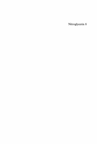 Imagen de portada: Nitroglycerin 8 1st edition 9783110149784