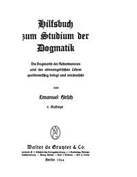 Imagen de portada: Hilfsbuch zum Studium der Dogmatik 4th edition 9783110012422