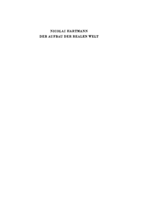 Cover image: Der Aufbau der realen Welt 3rd edition 9783110001471