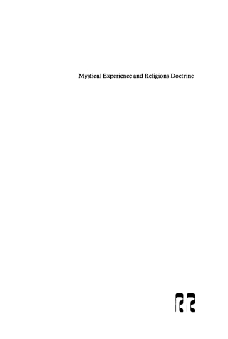 Cover image: Mystical Experience and Religious Doctrine 1st edition 9789027931603