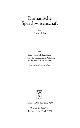 Cover image: Formenlehre 2nd edition 9783110019322