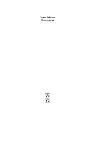 Imagen de portada: Slavoteutonica 1st edition 9783110033441