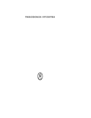 Imagen de portada: Theodoros Studites 1st edition 9783110013498