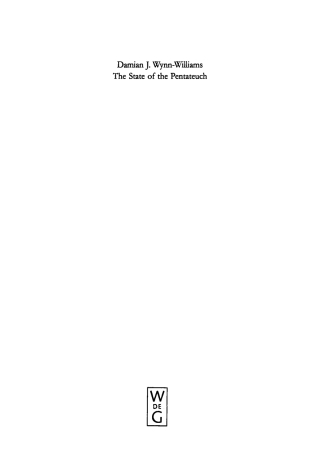 Cover image: The State of the Pentateuch 1st edition 9783110153972