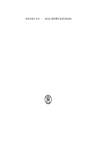 Cover image: Das Bewusstsein 1st edition 9783110032451