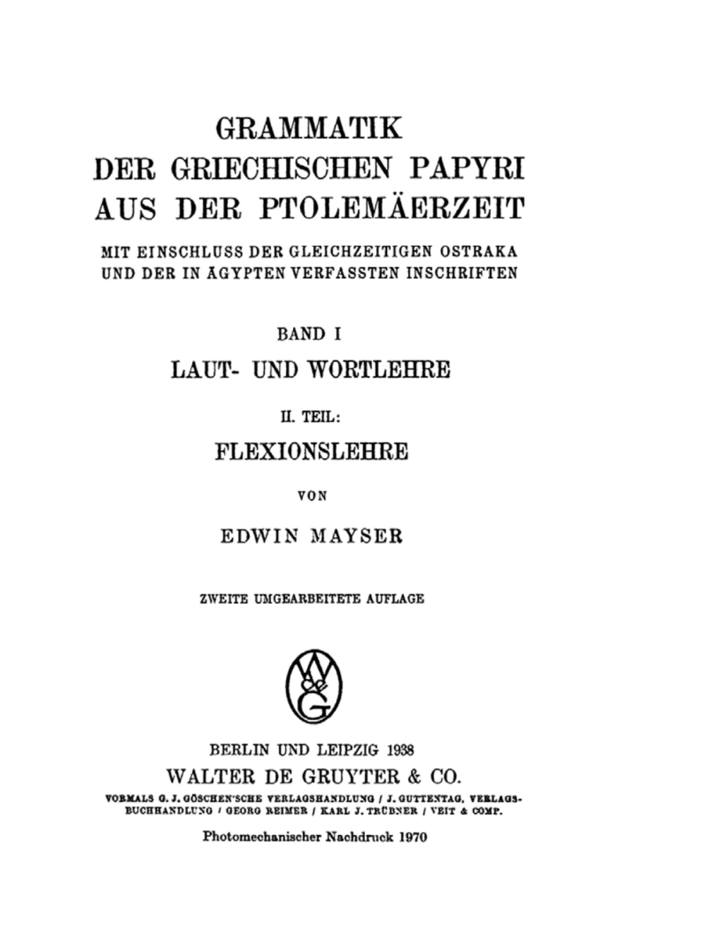 Flexionslehre 1st Edition