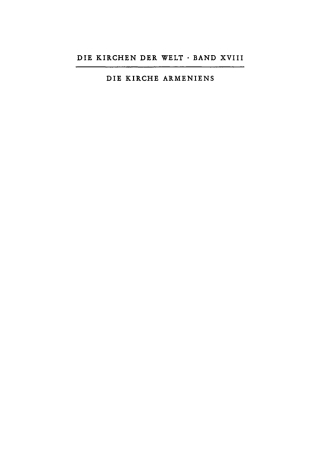 Imagen de portada: Die Kirche Armeniens 1st edition 9783771501877