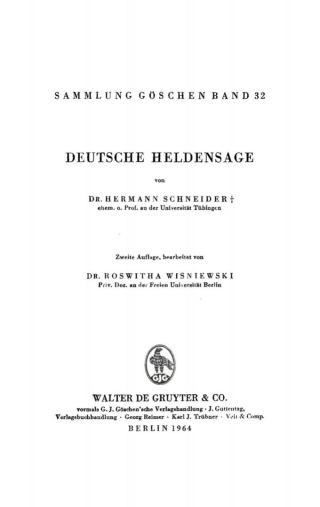 表紙画像: Deutsche Heldensage 2nd edition 9783110060614