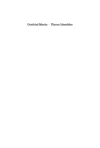 Cover image: Platons Ideenlehre 1st edition 9783110041354