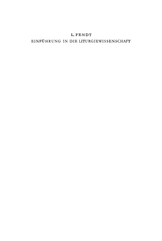 Imagen de portada: Einführung in die Liturgiewissenschaft 1st edition 9783110052398