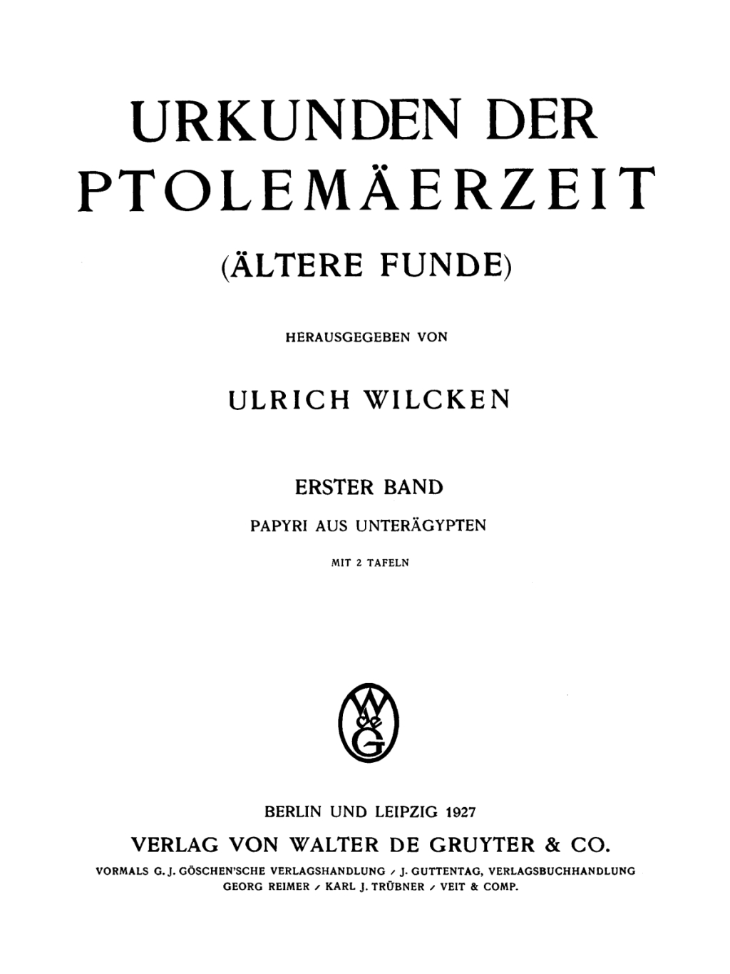 Papyri aus Unterägypten 1st Edition