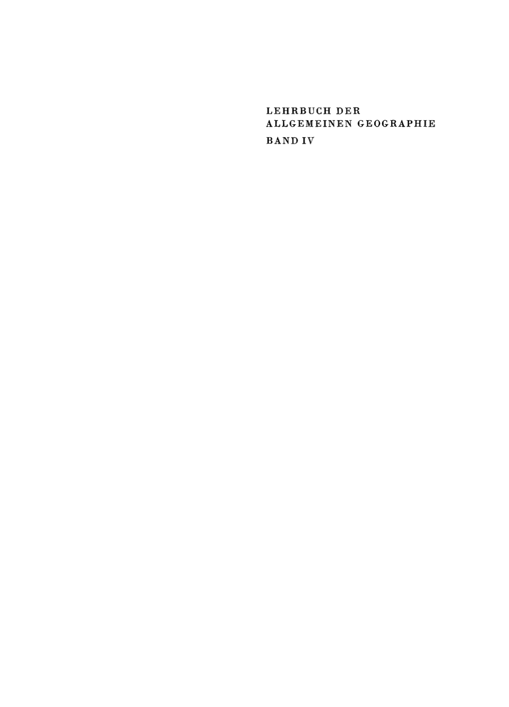 Allgemeine Vegetationsgeographie 3rd Edition