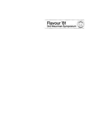 Imagen de portada: Flavour '81 1st edition 9783110084412