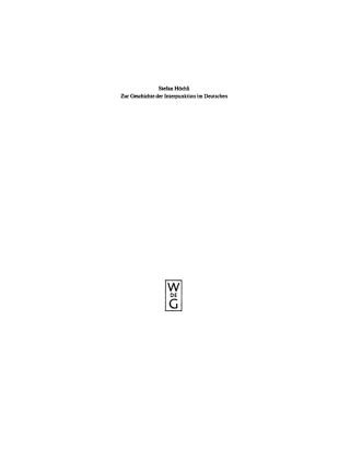 Cover image: Zur Geschichte der Interpunktion im Deutschen 1st edition 9783110084733