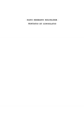 Cover image: Tentatio et consolatio 1st edition 9783110043273