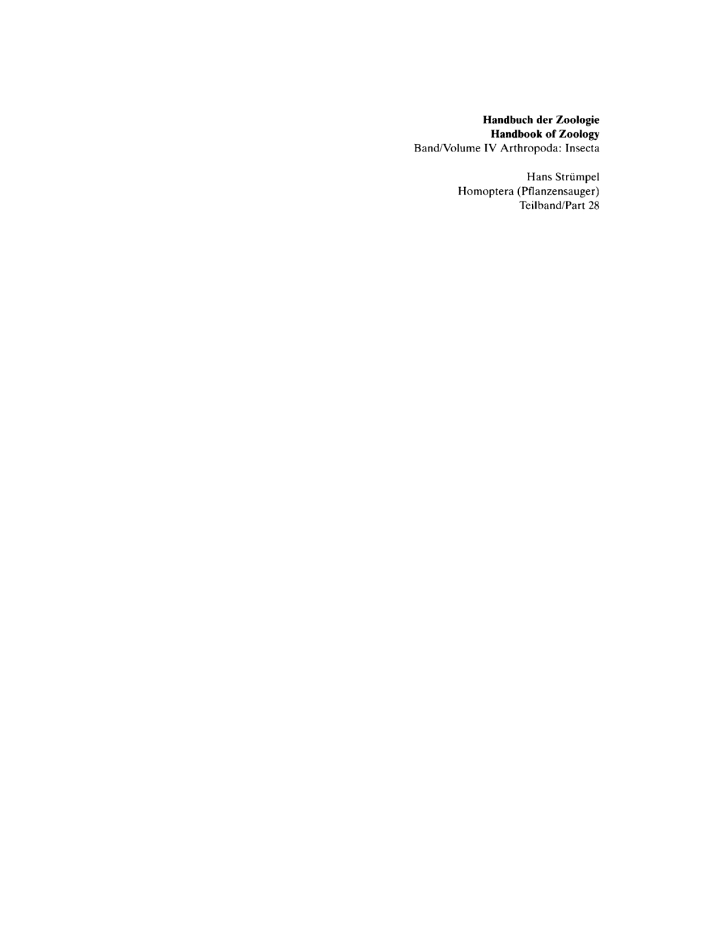 Homoptera (Pflanzensauger) 1st Edition
