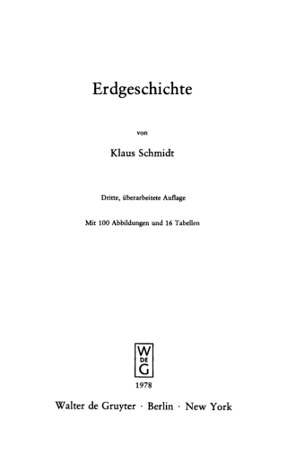 صورة الغلاف: Erdgeschichte 3rd edition 9783110076042