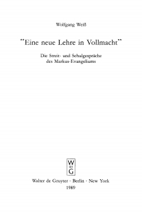 Cover image: Eine neue Lehre in Vollmacht 1st edition 9783110117899