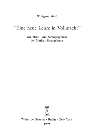 Imagen de portada: Eine neue Lehre in Vollmacht 1st edition 9783110117899