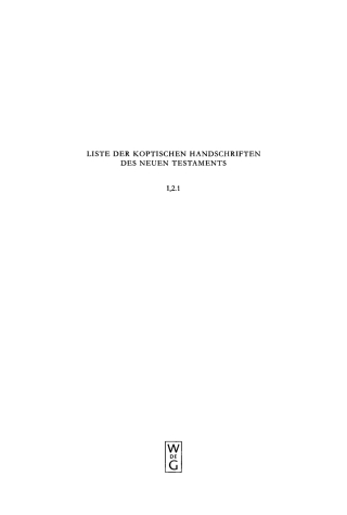 Imagen de portada: Die sahidischen Handschriften der Evangelien 1st edition 9783110122558