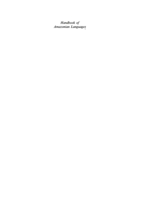 Cover image: HANDBOOK AMAZONIAN LANGUAGES 1st edition 9783110128369