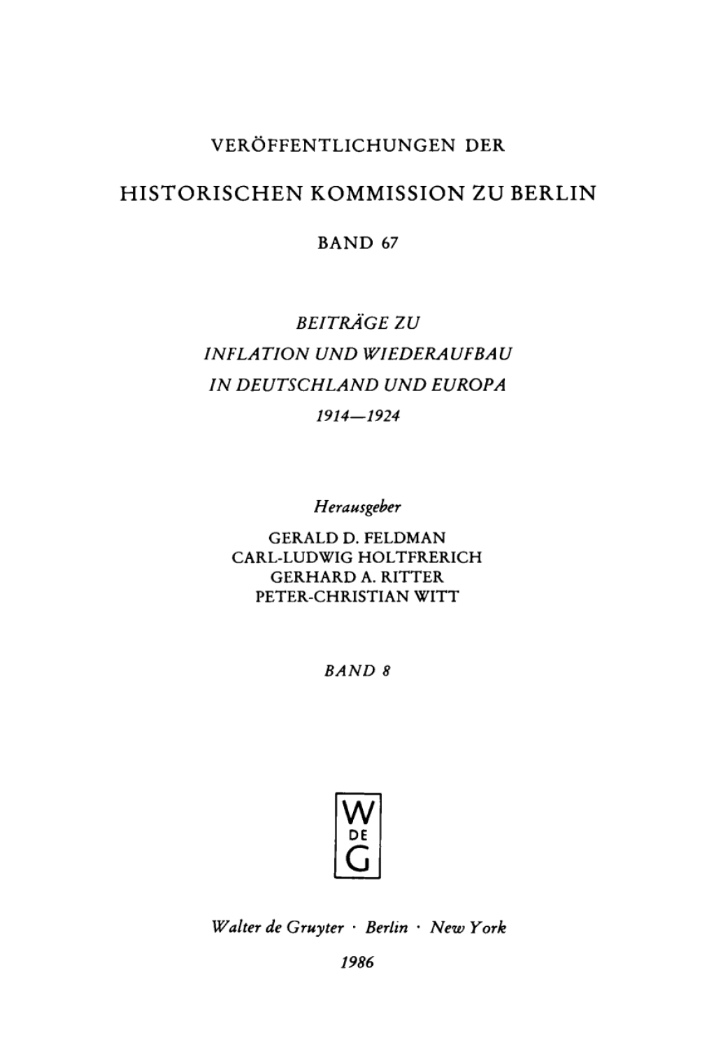 Die Anpassung an die Inflation / The Adaptation to Inflation 1st Edition