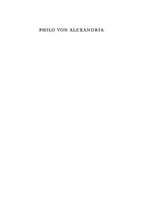 Cover image: Philo von Alexandria: Die Werke in deutscher Übersetzung. Band 4 1st edition 9783110050356