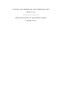 Titelbild: Religion (Heidentum: Die religiösen Verhältnisse in den Provinzen [Forts.]) 1st edition 9783110103663