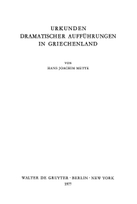 Immagine di copertina: Urkunden dramatischer Aufführungen in Griechenland 1st edition 9783110067828