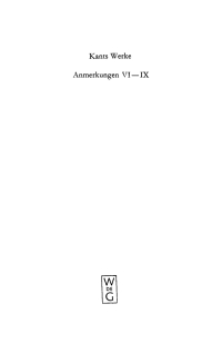 Cover image: Anmerkungen der Bände VI–IX 1st edition 9783110070170
