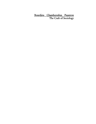Cover image: The Craft of Sociology 1st edition 9783110130041