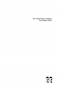 Imagen de portada: The Critical Theory of Religion. The Frankfurt School 1st edition 9783110107296