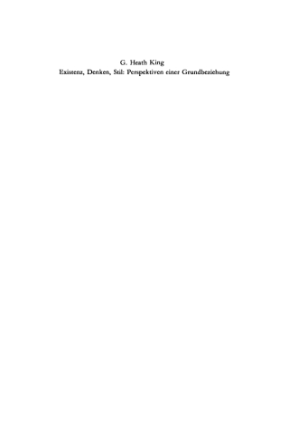 Cover image: Existenz, Denken, Stil: Perspektiven einer Grundbeziehung 1st edition 9783110102437