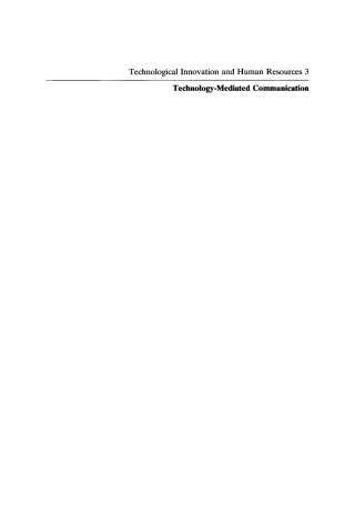 Imagen de portada: Technology-Mediated Communication 1st edition 9783110134193